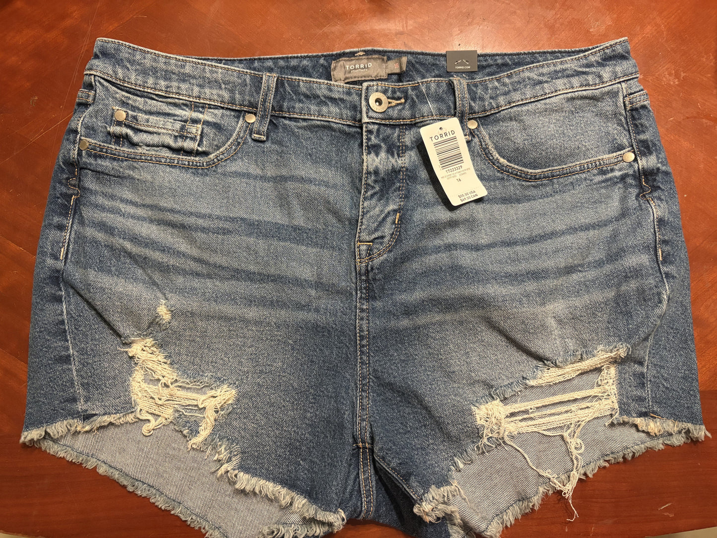 Torrid Distressed Denim Shorts – Women’s Plus Size Jean Cutoffs