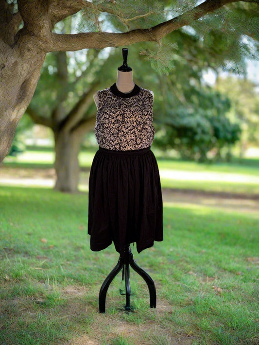 CECE COLLARED FLORAL SLEEVELESS SHIRT (SIZE: 2X)
