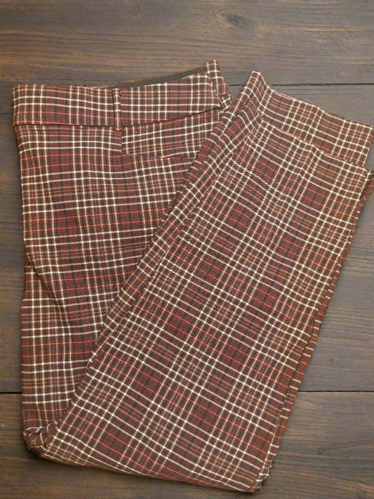 Plus Size Plaid Pants | Size 20 High-Waisted Trousers, Stretch Waist, Casual Workwear or Street Style
