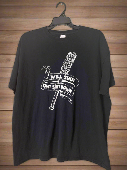The Walking Dead Negan Graphic T-Shirt Size 2X Plus Horror AMC TV Show Tee